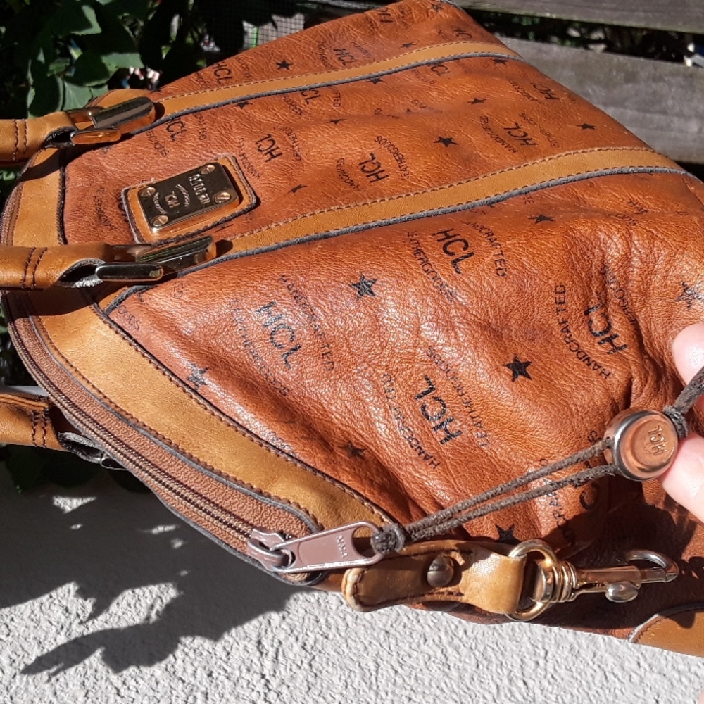 💥Vintage HCL Leather Handbag Made in Germany Rare Color! 💥 - Picture 5 of 14